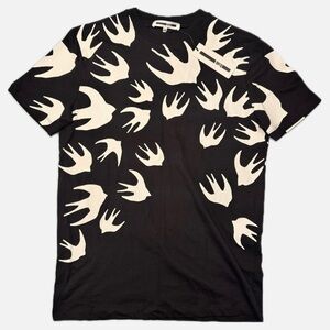 SOLD McQ Alexander McQueen Swallow Print T-Shirt - Black/White - NWT Size L